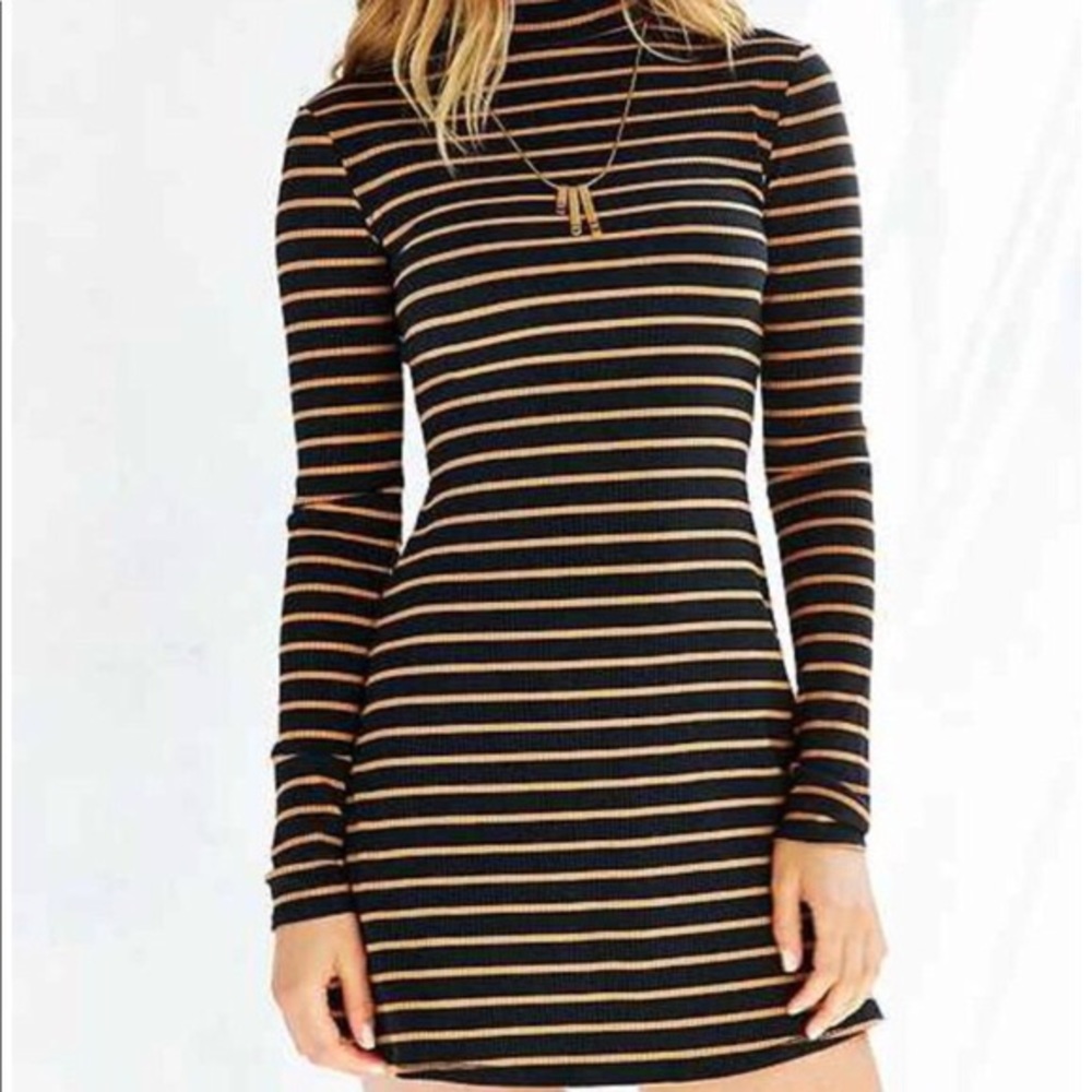BDG Striped Turtleneck Dress